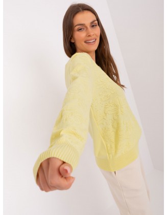 Šviesiai geltonas Megztinis Megztiniai