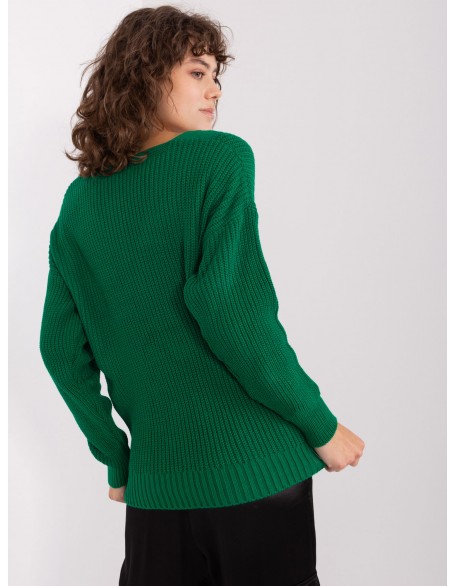 Tamsiai žalias Megztinis Megztiniai