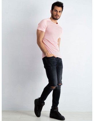 Šviesiai rožiniai Marškinėliai Vyriški drabužiai