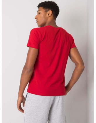 Tamsiai raudoni Marškinėliai Vyriški drabužiai