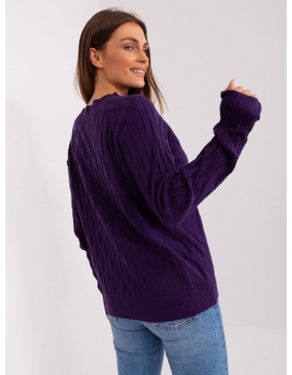 Tamsiai violetinis Megztinis Megztiniai