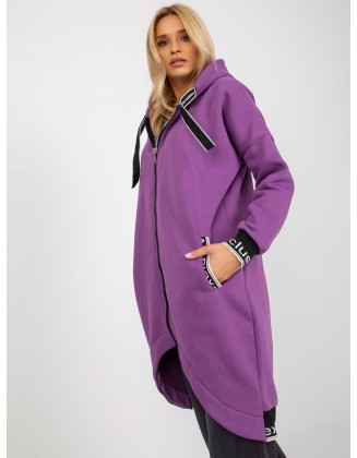 Ilgas violetinis Džemperis Moteriški drabužiai