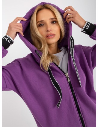 Ilgas violetinis Džemperis Moteriški drabužiai